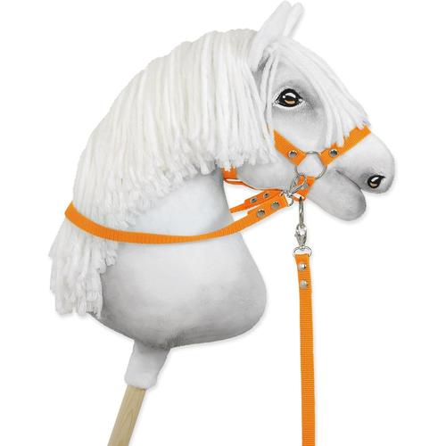 Rênes Pour Chevaux Hobby Horse ¿ Orange Fluo. Aucun Cheval Inclus.