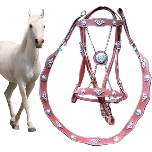 Rouge Facynlicols Et Longes Pour Chevaux - Licol En Cuir Pu Pour Chevaux Avec Plomb | Licols Conception Ergonomiques Confortables Avec Boucle En Métal Pour La Conduite Quotidienne, L'écurie