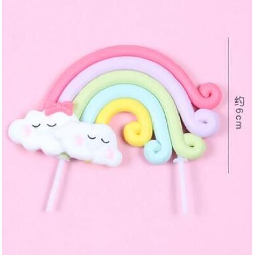 Cake Topper arc-en-ciel pastel