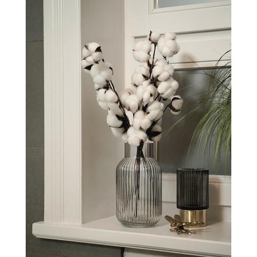 Blanc,noir Lot de 3 branches de coton véritable avec 10 têtes - Pour décoration de vase, bouquet de fleurs séchées - Décoration de table de mariage