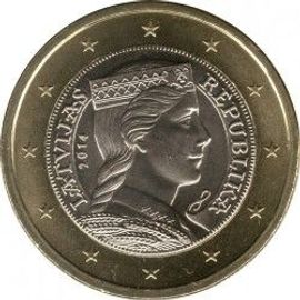Pièce 1 Euro Lettonie 2014