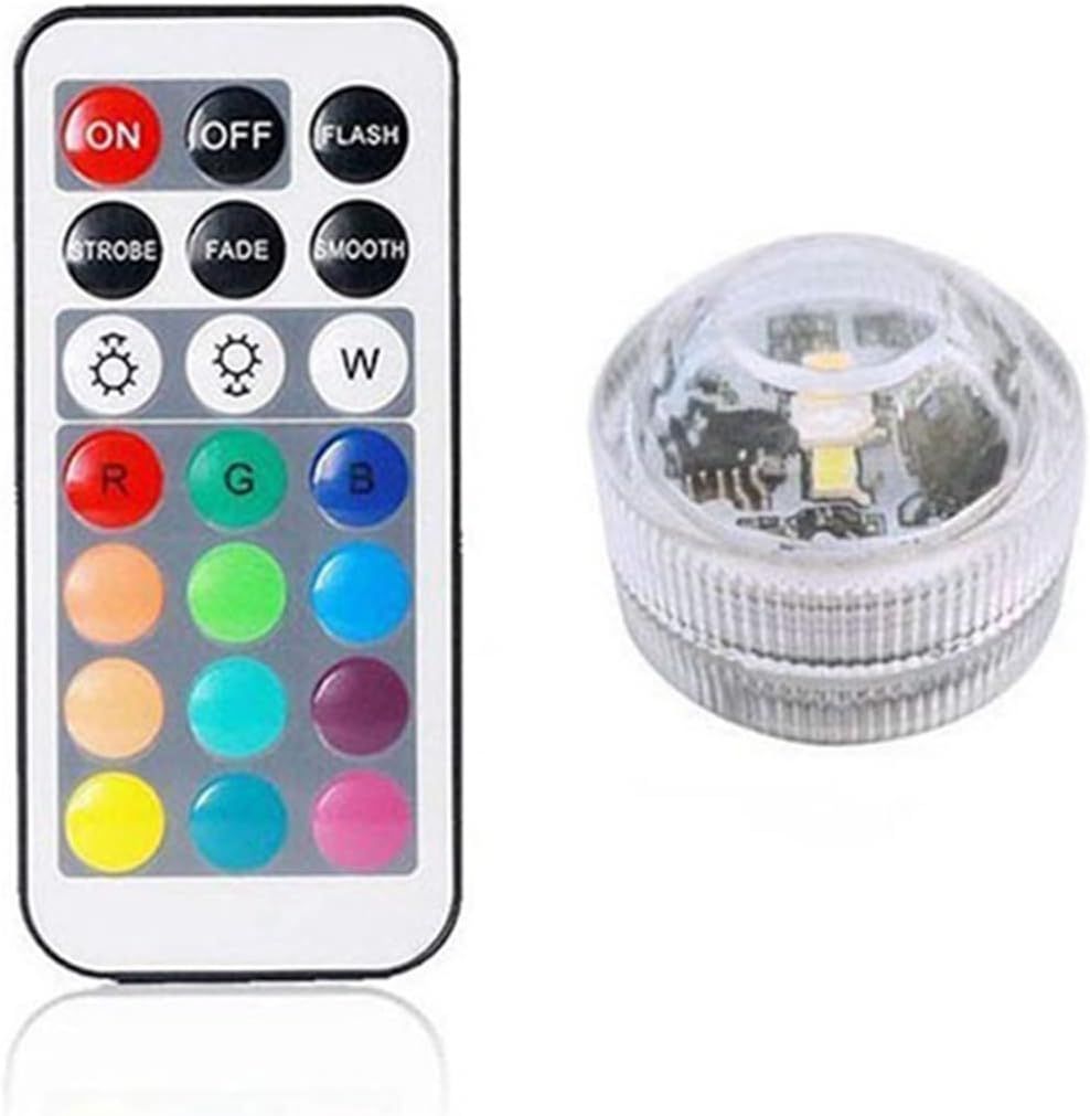 1 Lamp 1 Controller Éclairage De Piscine Submersible Led Lumières, Rvb Lumière De Thé Imperméable À L'évolution Des Couleurs Avec Télécommande, Nuit Sous-Marine For Aquarium, Vase, Étang, Piscine,