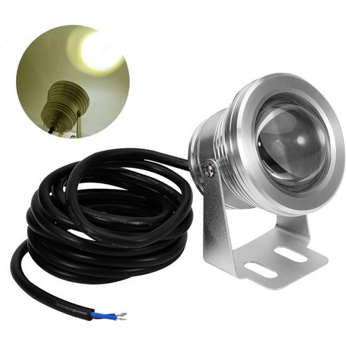 Silver(Warm White) Éclairage De Piscine Led Rvb Éclairage Sous-Marin 10w Piscine Imperméable Piscine Spotlight Lampe De Plein Air For La Fontaine Piscine Pond Aquarium Lampe Lumière De Piscine ( Color