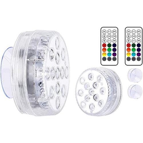 Blanc Lumières Pour Aquarium Baignoire Piscine Extérieur Jardin Milieu Aquatique Éclairage Led Décoratives De Paysage Étanche Lampe Multicolores Rgb Submersibles Avec Télécommandes