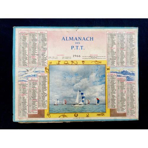 Almanach Calendrier Ptt 1966 Le Vent Du Large Voiliers