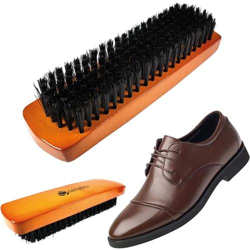 Spazzola Lucidante, Brosse À Chaussures En Bois Pour Enlever La Poussière Et Le Polissage Du Cuir - Idéal Pour Le Nettoyage Des Bottes Militaires En Cuir, S