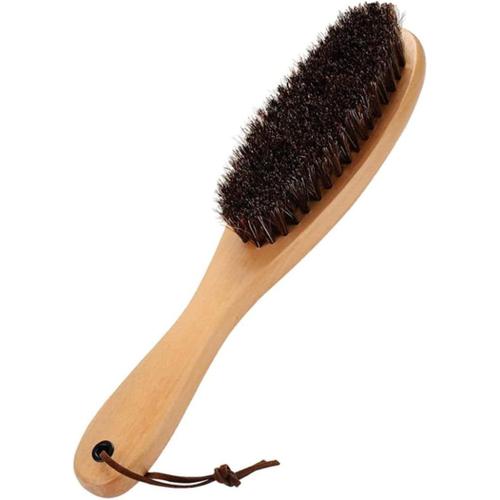 Crinière de Cheval Brosse à VêTements Brosse à VêTements Brosse Anti-Peluches avec VéRitable CRIN De Cheval Doux pour Manteau Hommes Costumes Chaussures Veste Meubles Tapis De Voiture Et Poils