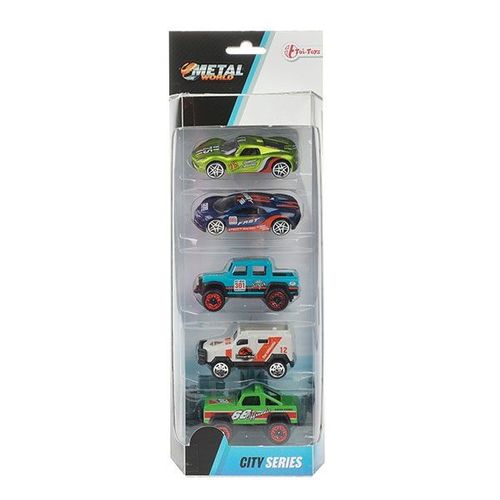 5 Metal Auto's 1:64 In Doos 2ass. 21482z