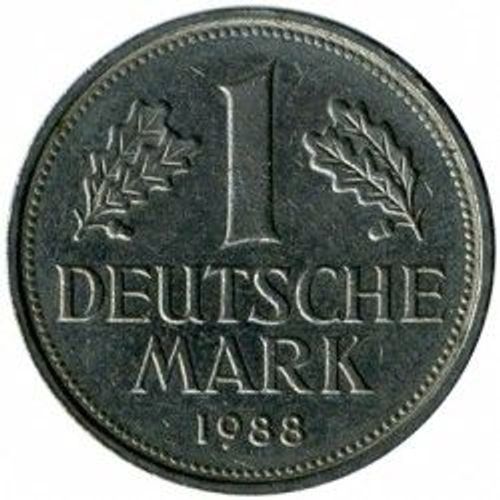 Allemagne De L'ouest Rfa = Pièce De 1 Deutsche Mark, Année 1988 , Lettre F