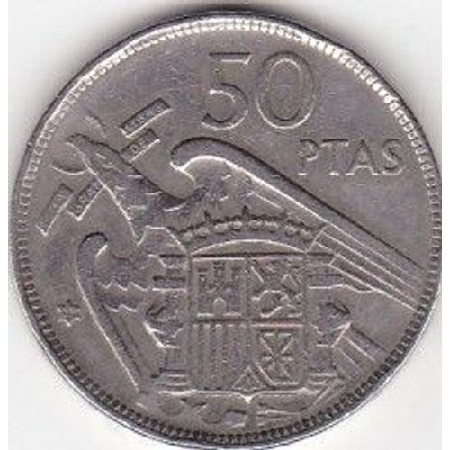 Espagne = Pièce De 50 Pesetas, Année 1957 (1959 Dans L'étoile) , Francisco Franco