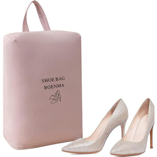 Rose Organiseur de chaussures, sac à chaussures de voyage | Sacs à chaussures portables pour le rangement, sac à chaussures pour chaussures en cuir, bottes de randonnée, pantoufles, rose, Refer to