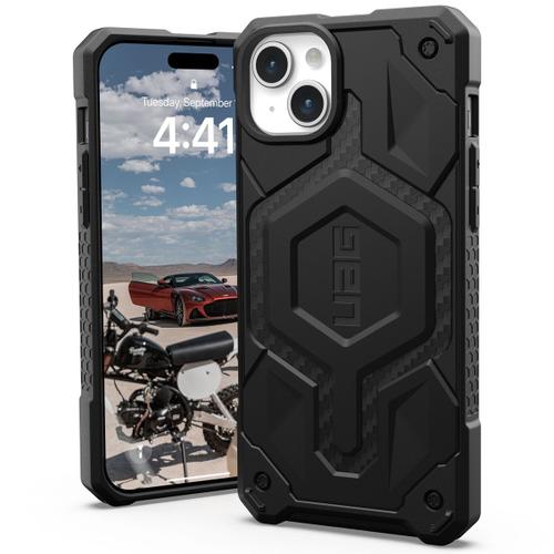 Uag Coque Arrière Monarch Pro Iphone 15 Plus Carbon Fiber