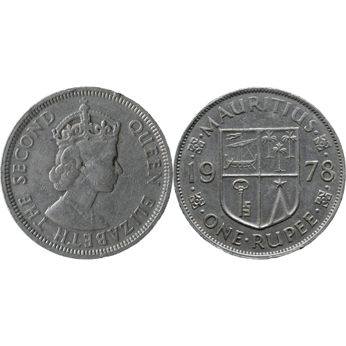 Ile Maurice - 1978 - One Rupee (Une Roupie) - Queen Elizabeth Ii - 20-156