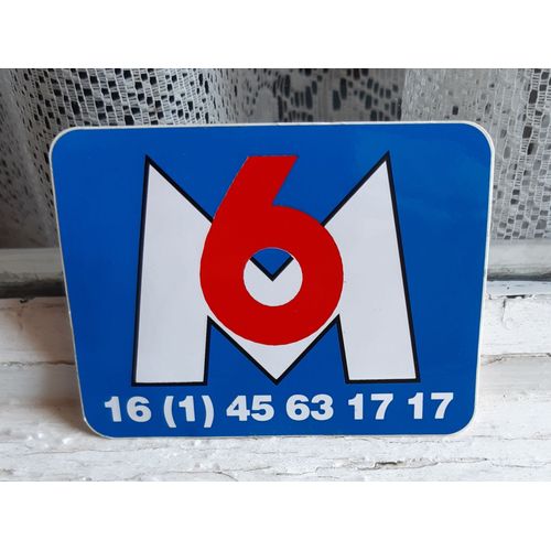 Autocollant M6 Fond Bleu