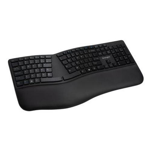 Kensington Pro Fit Ergo Wireless Keyboard - Clavier - sans fil - 2.4 GHz, Bluetooth 4.2 - Français - noir