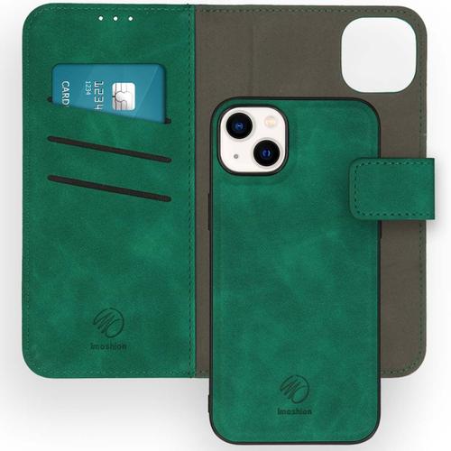 Imoshion Etui De Téléphone De Type Portefeuille De Luxe 2-En-1 Amovible Iphone 14 Plus Vert Foncé