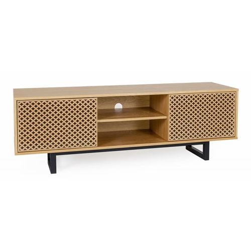 Paris Prix - Meuble Tv 2 Portes En Bois "Camden" 150cm Naturel