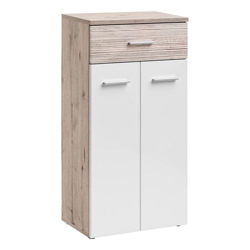 Paris Prix - Meuble De Rangement "Gustavo" 114cm Naturel & Blanc