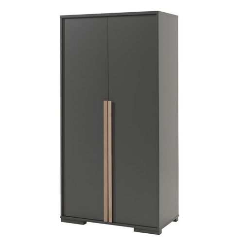 Paris Prix - Armoire 2 Portes "London" 195cm Gris Anthracite