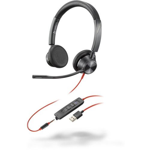 Poly Blackwire 3325 - Microsoft Teams - 3300 Series - micro-casque - sur-oreille - filaire - USB, jack 3,5mm - Certifié pour Microsoft Teams