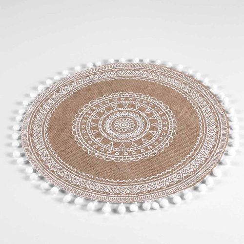 Set De Table En Jute "Renata" 38cm Blanc