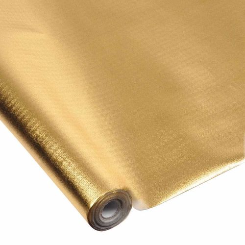 Paris Prix - Nappe Plastique "Imperméable" 1,20x5m Or