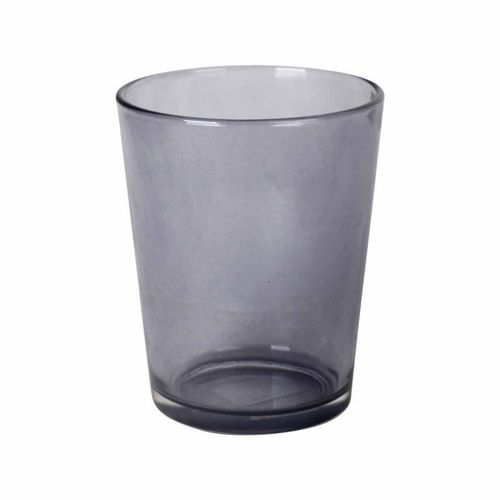 Paris Prix - Cache Pot En Verre "Chic & Tendance" 16cm Gris