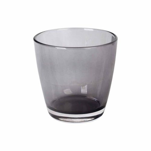 Paris Prix - Cache Pot En Verre "Chic & Tendance" 14cm Gris