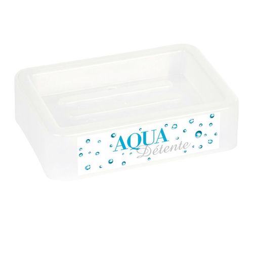 Porte Savon Imprimé "Aquaria" 12cm Blanc
