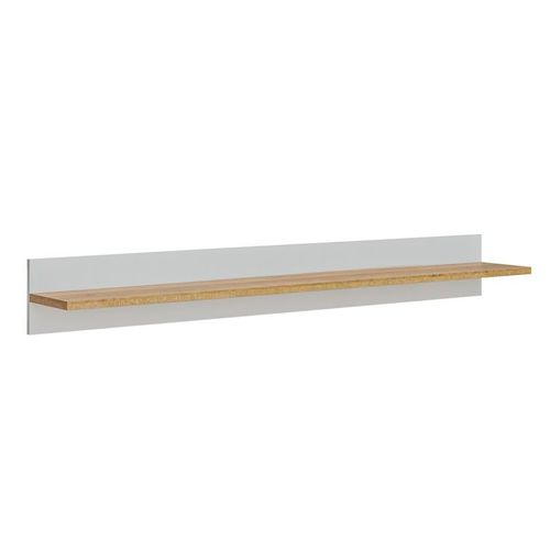 Paris Prix - Étagère Murale Design "Bogota" 160cm Gris & Naturel