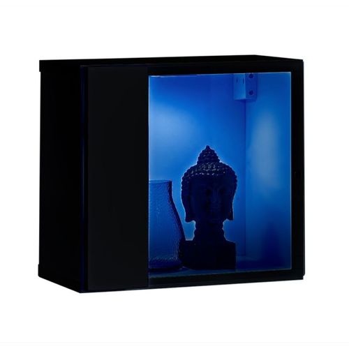 Paris Prix - Bloc Mural Led Design "Switch V" 30cm Noir