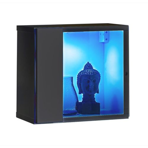 Paris Prix - Bloc Mural Led Design "Switch V" 30cm Gris