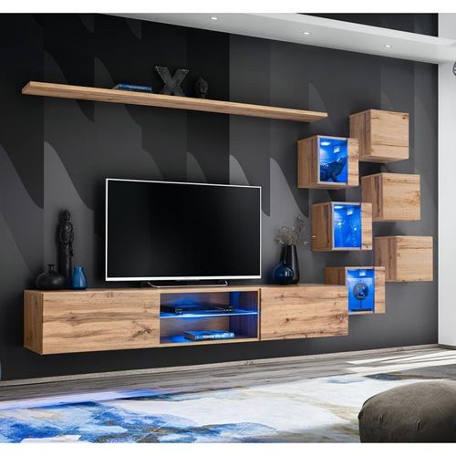 Paris Prix - Ensemble Meuble Tv "Switch Xxi" 260cm Naturel
