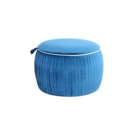 Paris Prix - Pouf & Coffre De Rangement "Adorée" 63cm Bleu