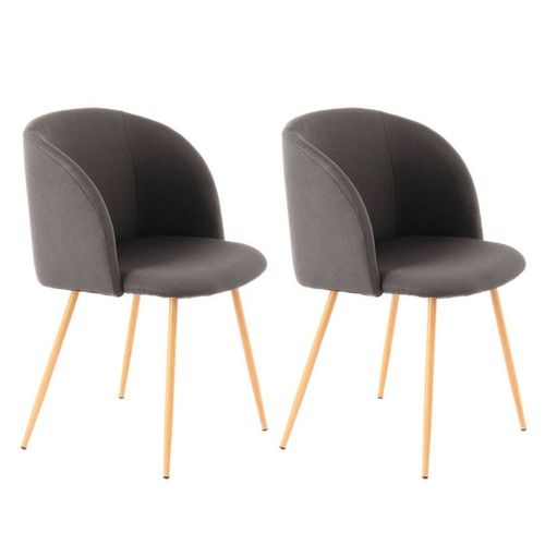 Paris Prix - Lot De 2 Chaises Déco "Celina" 84 Cm Noir