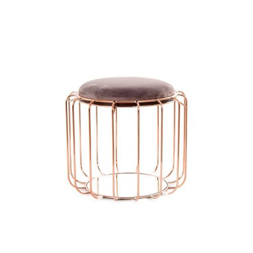 Paris Prix - Pouf & Table D'appoint "Comfortable" 50cm Violet & Rose