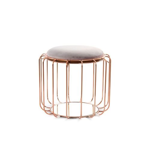 Paris Prix - Pouf & Table D'appoint "Comfortable" 50cm Violet Clair & Rose