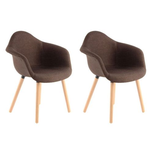 Paris Prix - Lot De 2 Chaises Design "Winston" 80cm Marron
