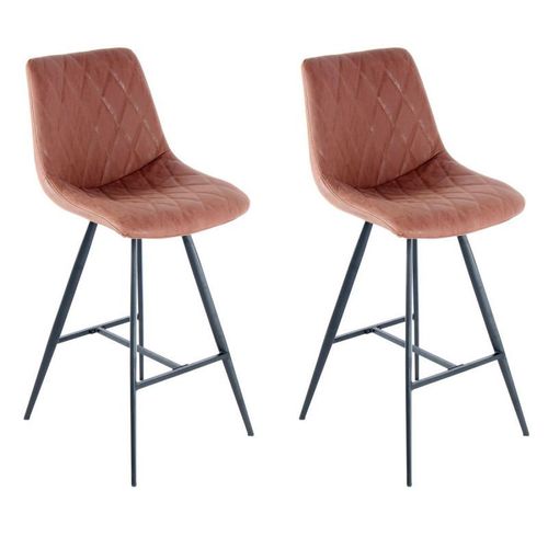 Paris Prix - Lot De 2 Tabourets De Bar "Frances" 107cm Marron