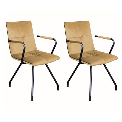 Paris Prix - Lot De 2 Chaises Rétro "Eaden" 87cm Sable