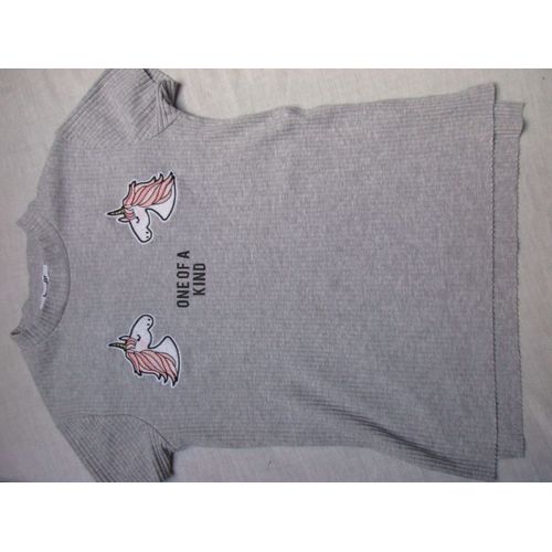 T-Shirt Gris "Licorne", Xs