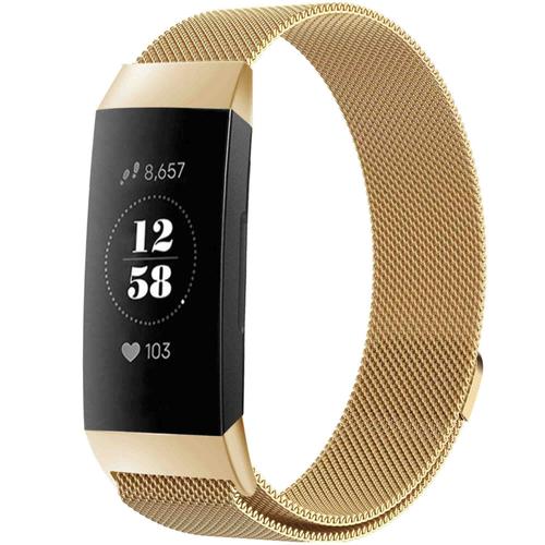 Imoshion Bracelet Magnétique Milanais Fitbit Charge 3 / 4 Dorée