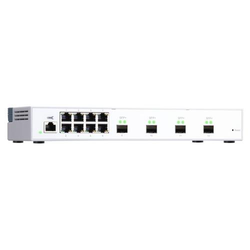 QNAP QSW-M408S - Commutateur - Géré - 8 x 10/100/1000 + 4 x 10 Gigabit SFP+ - de bureau