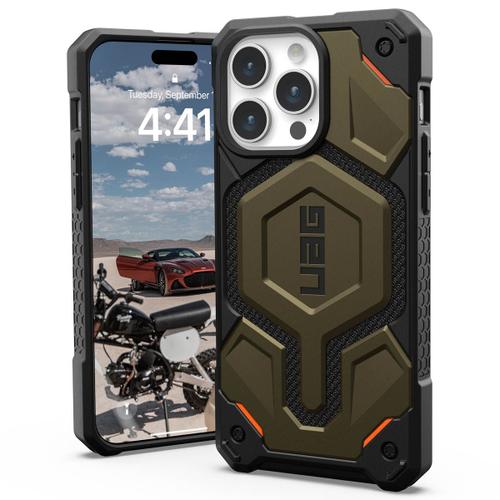 Uag Coque Arrière Monarch Pro Iphone 15 Pro Max Kevlar Element Green