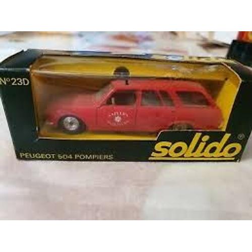 Peugeot 504 Pompiers Numéro 23 D Solido Made In France-Solido