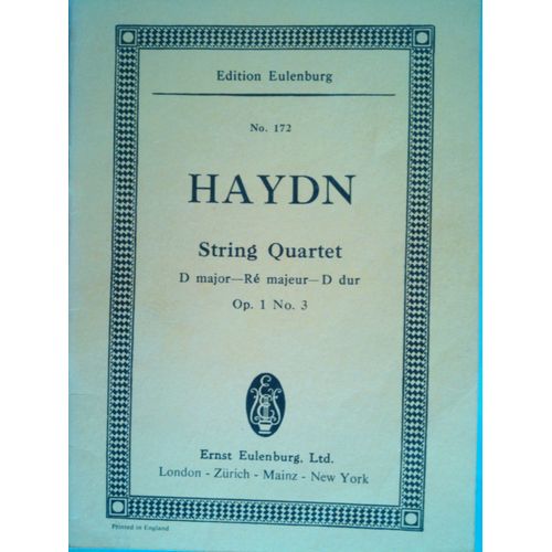 Haydn String Quartet Op.1 N°3