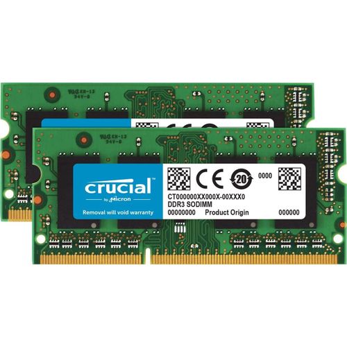 Crucial - DDR3 - 8 Go: 2 x 4 Go - SO DIMM 204 broches - 1600 MHz / PC3-12800 - CL11 - 1.35 V - mémoire sans tampon - non ECC - pour Apple iMac 27" (Late 2013); iMac with Retina 5K display (Late...