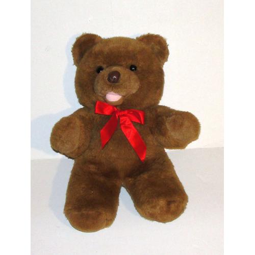 Ours Cuddle Wit Noeud Papillon Rouge Peluche Doudou Ours Marron 43 Cm