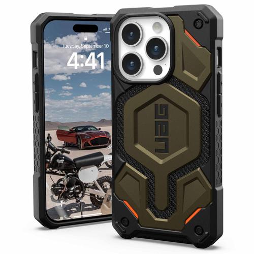 Uag Coque Arrière Monarch Pro Iphone 15 Pro Kevlar Element Green