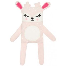 Doudou Rose Petale Catimini Renne Cerf Biche Petits Pois Blancs Jouet Animal Peluche Bebe Naissance